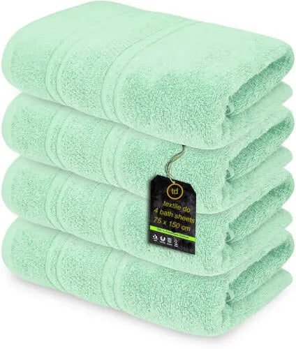 4x Large Jumbo Budget Bath Sheet Towels 100% Egyptian Cotton